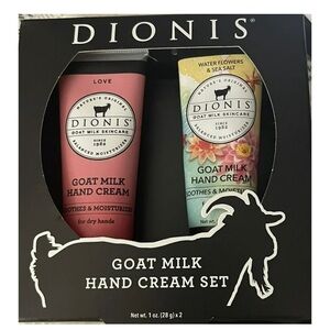 NIB: DIONIS Goat Milk Hand Cream Set, 1 Ounce Each